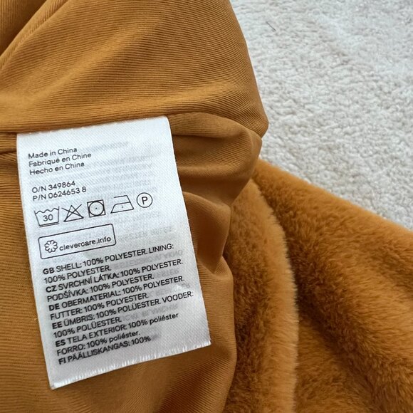 H&M Divided Cardigan Faux Fur Coat Jacket L - Picture 9 of 9